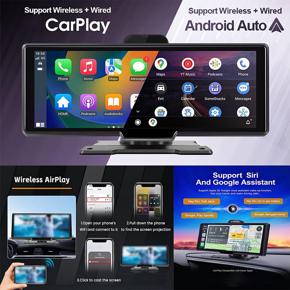 Schermo smart per auto CarVision Pro con CarPlay, Android Auto e dashcam