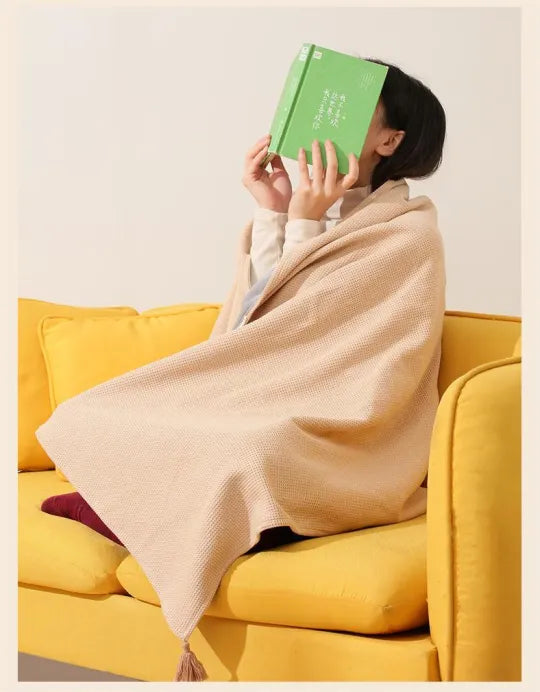 CozyHeat coperta elettrica portatile in morbido pile, ricaricabile via USB