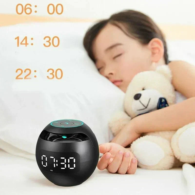 Digitale led-wekker met Bluetooth-luidspreker en kleurrijk nachtlampje