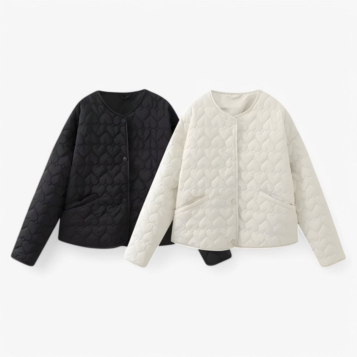 Evelyn gesteppte Herzjacke für Damen für Herbst und Winter