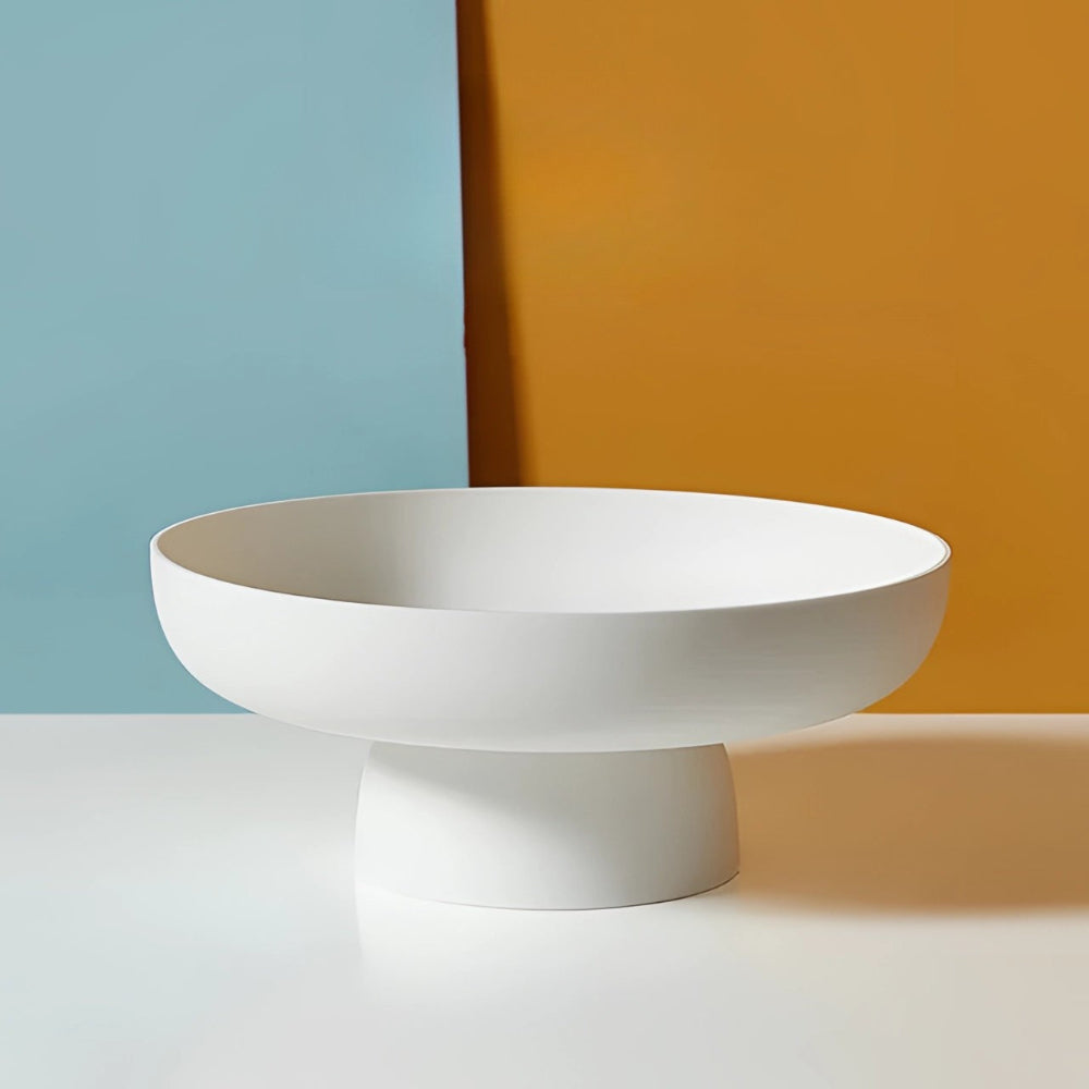 Fruitful Elegance Retro-Obstschale mit Blätterdesign – Keramikoptik