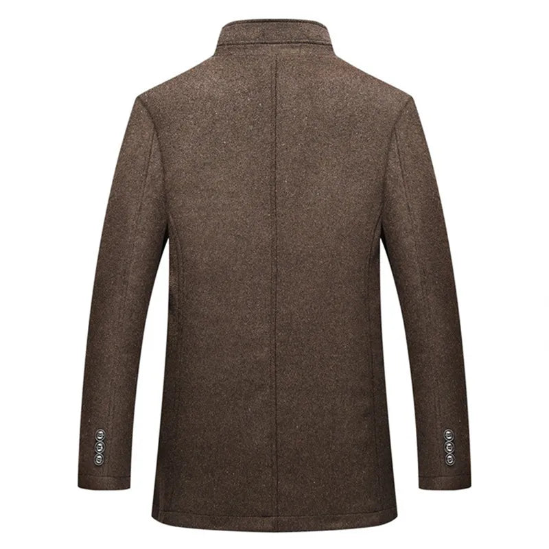 Cappotto classico in lana da uomo Kenneth, elegante e moderno, per l'inverno