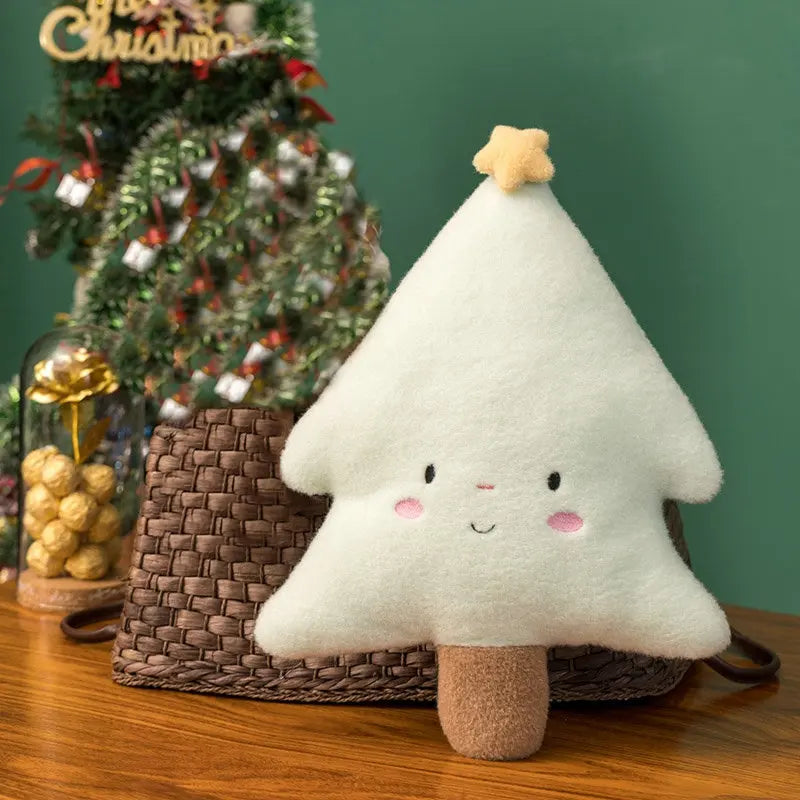 Magische kerstpeperkoekbeer, zacht en pluizig kerstkussenknuffel