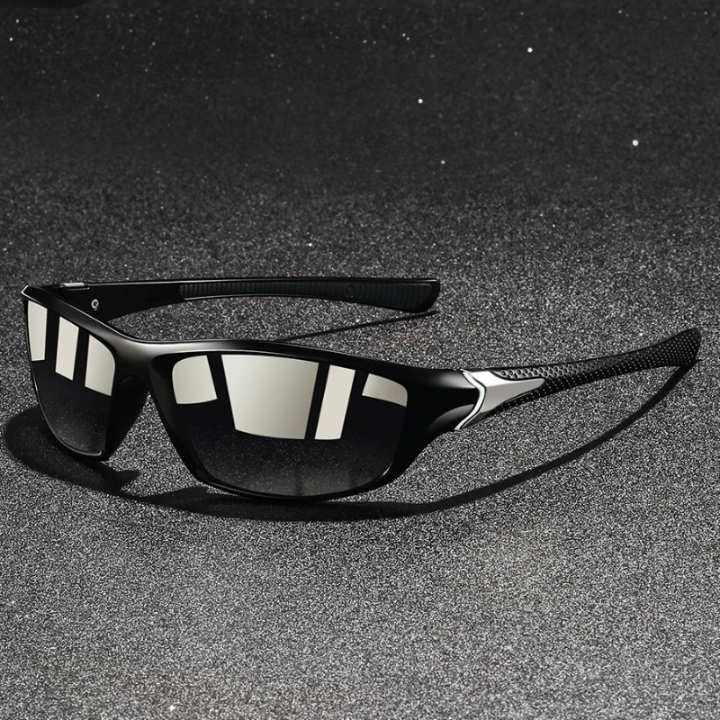 Occhiali da sole polarizzati da uomo con montatura leggera in metallo e protezione UV400