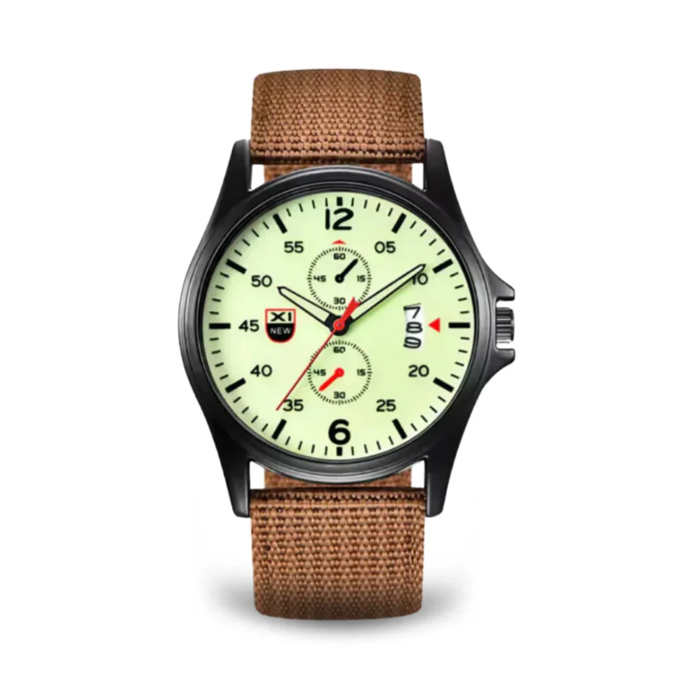 Militärische Quarzuhr mit leichtem Nylonarmband und taktischem Design