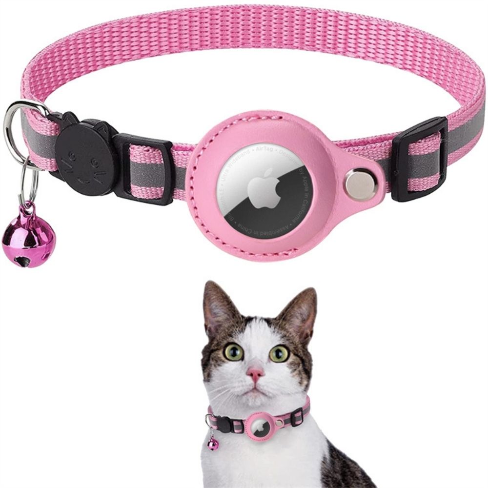 Milo collare per gatti con chiusura di sicurezza, riflettente e con supporto per AirTag