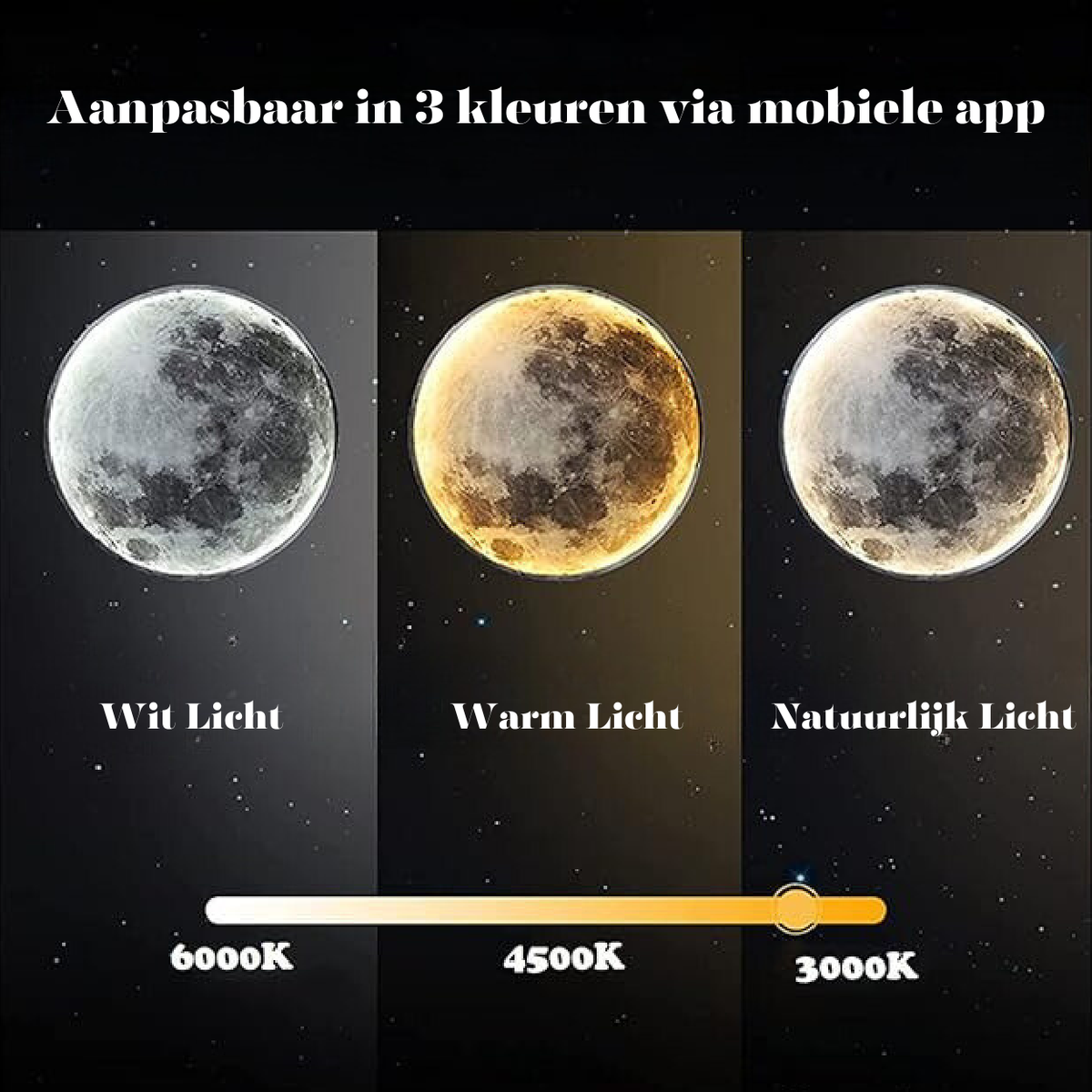 Mond-Wandleuchte mit einstellbarem LED-Licht für stimmungsvolle Beleuchtung zu Hause
