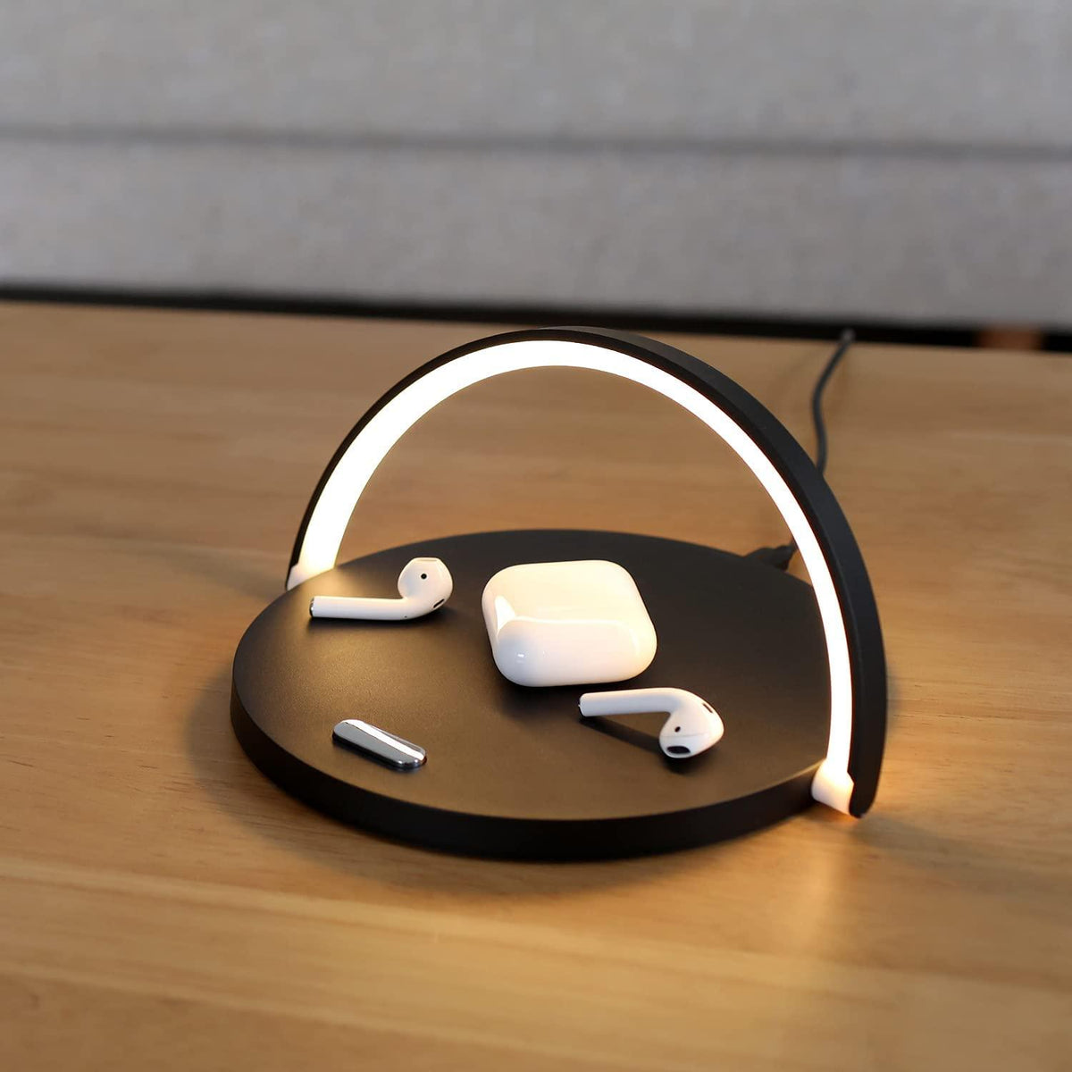 PowerHub 3-in-1 kabelloses Ladegerät mit Handyhalterung und LED-Schreibtischlampe