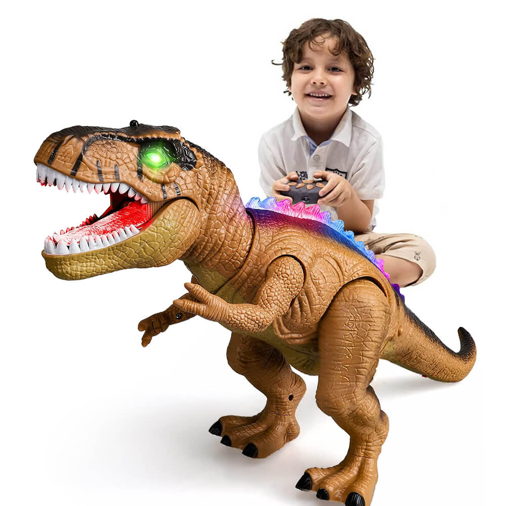 Giocattolo dinosauro T-Rex telecomandato con luci LED e ruggiti