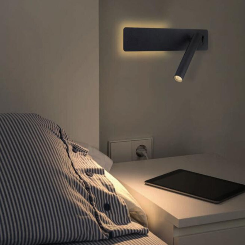 Drehbare LED-Wandleuchte zum Lesen mit dimmbarem Licht