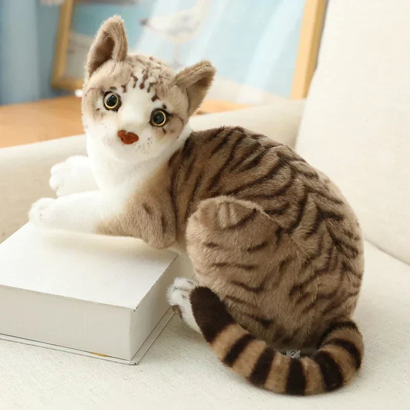 Siamkatzen-Kuscheltier: realistischer, weicher Plüsch-Katzenfreund für Kinder und Erwachsene