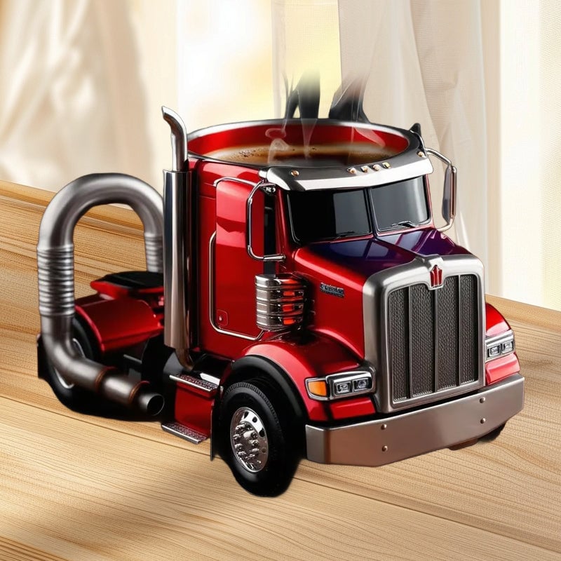 Keramikbecher in Lkw-Form, handgefertigtes Geschenk für Lkw-Fahrer