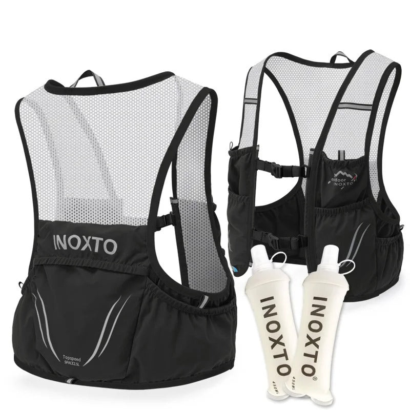 Gilet da trail running con borracce morbide – leggero e traspirante