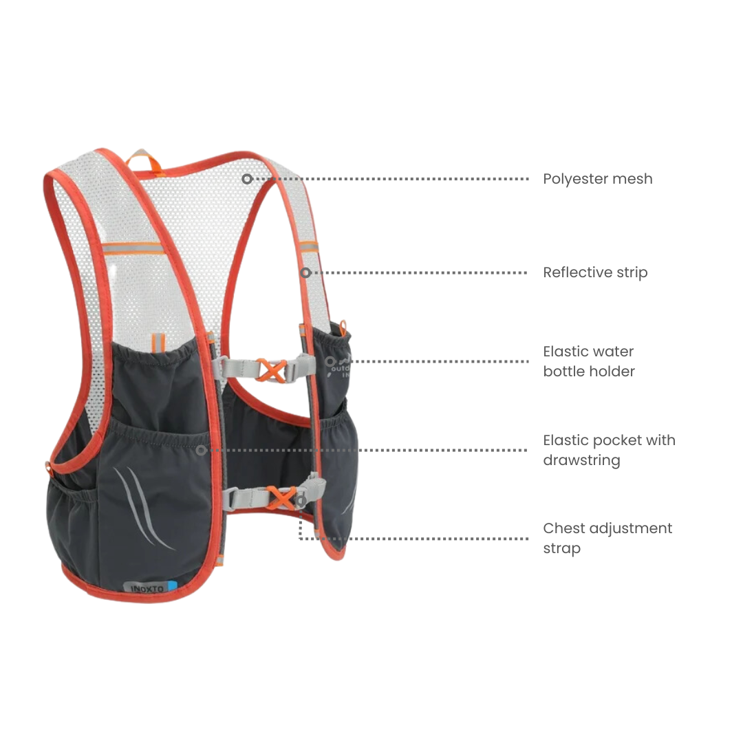 Gilet da trail running con borracce morbide – leggero e traspirante