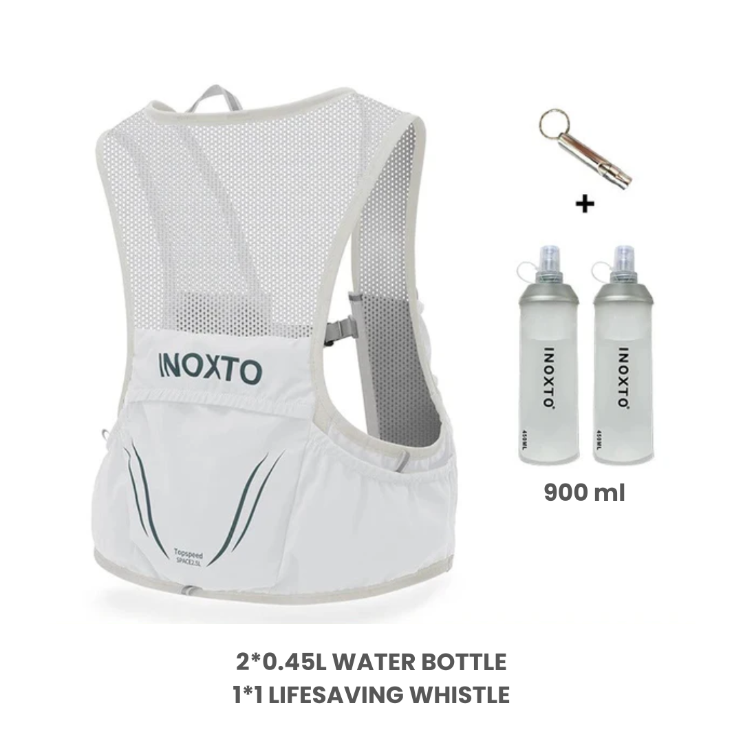 Gilet da trail running con borracce morbide – leggero e traspirante