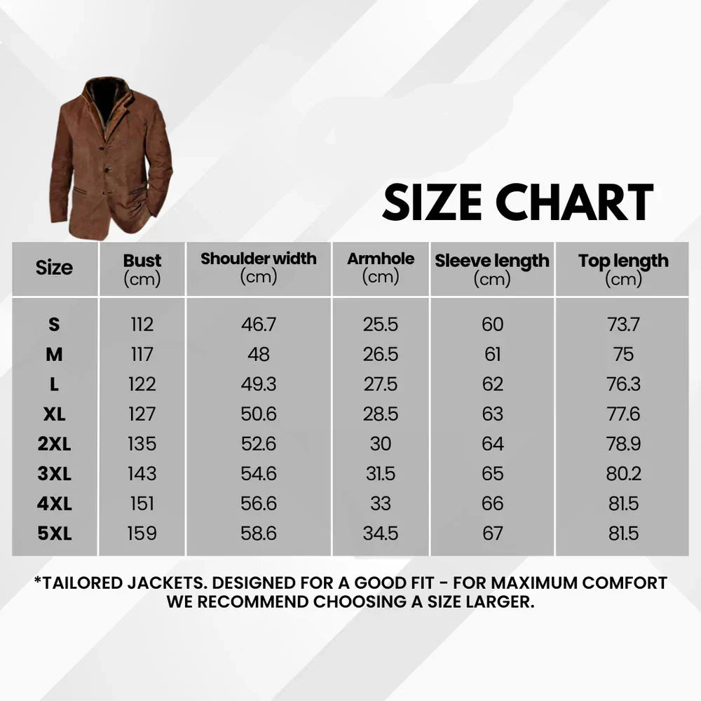 Joachim vintage suède herenjas met leren details en slim fit