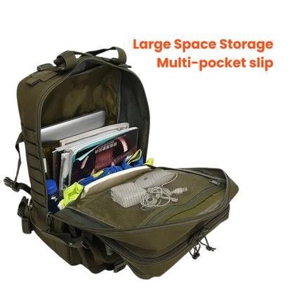 Zaino tattico e di emergenza 50L – Impermeabile, con sistema MOLLE, per la sopravvivenza