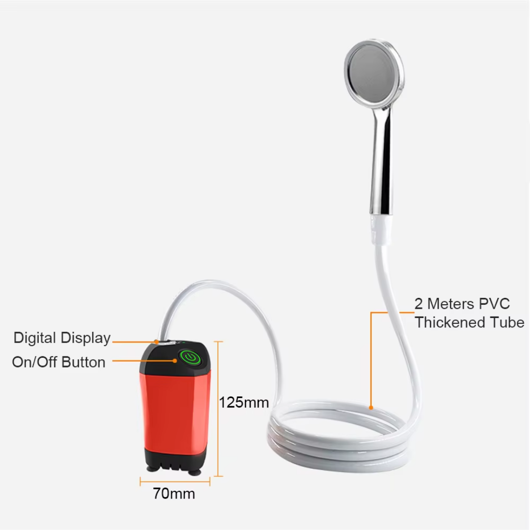 Doccia portatile da campeggio – ricaricabile, compatta ed efficiente