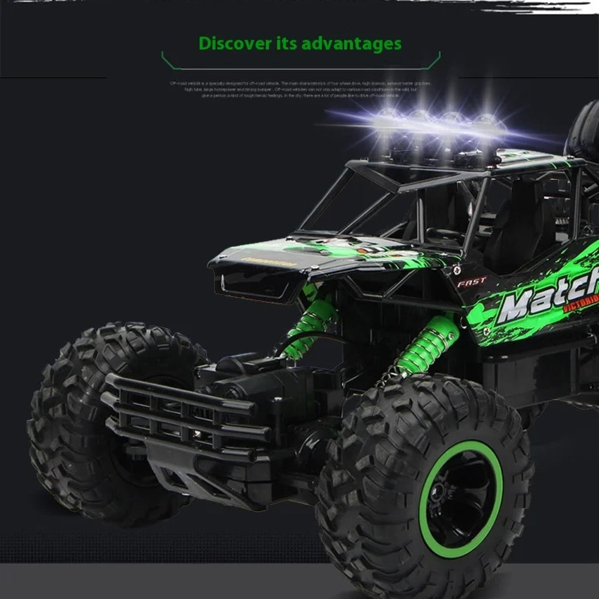 Monster truck radiocomandato 4x4 Rock Crawler fuoristrada