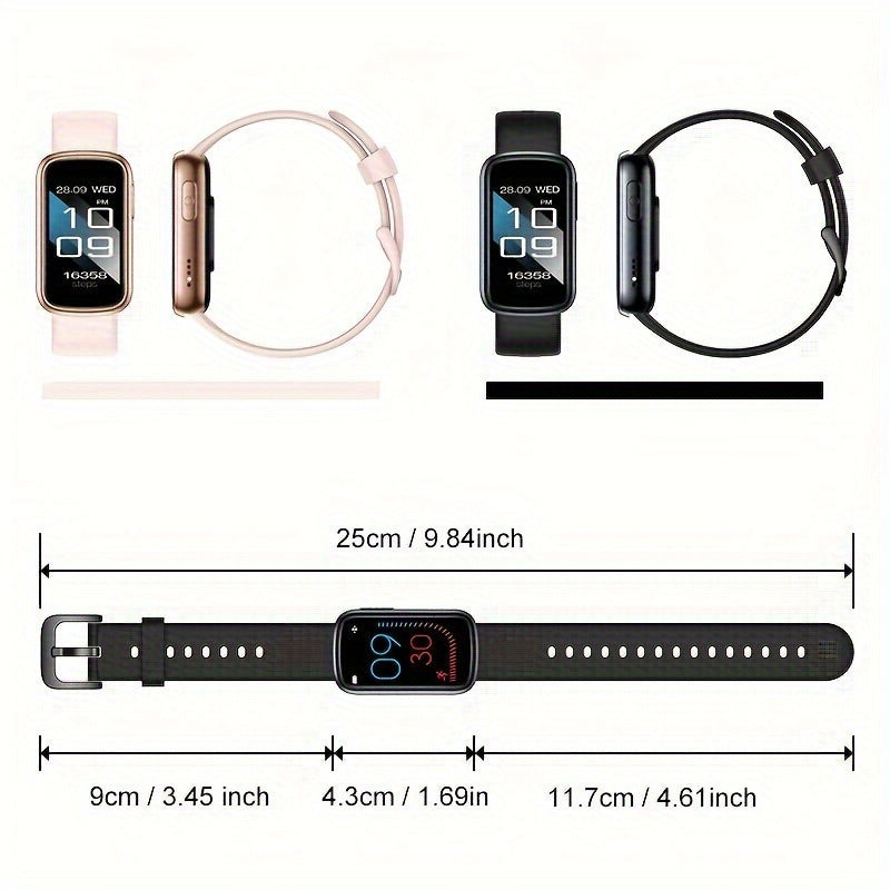 AquaFit waterdicht smartwatch en fitnesstracker met lange batterijduur
