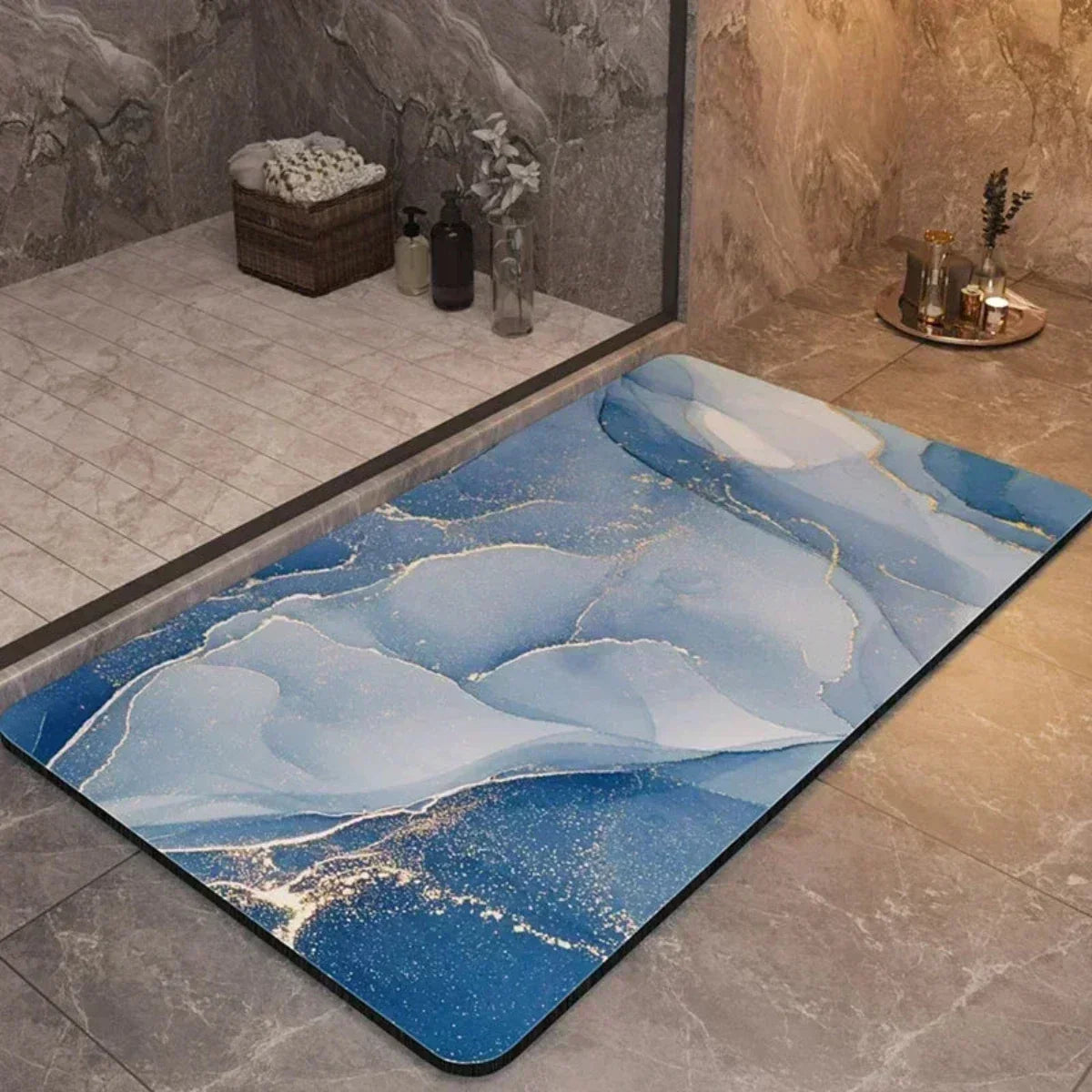 AquaLuxe sneldrogende badmat – zacht, absorberend en antislip