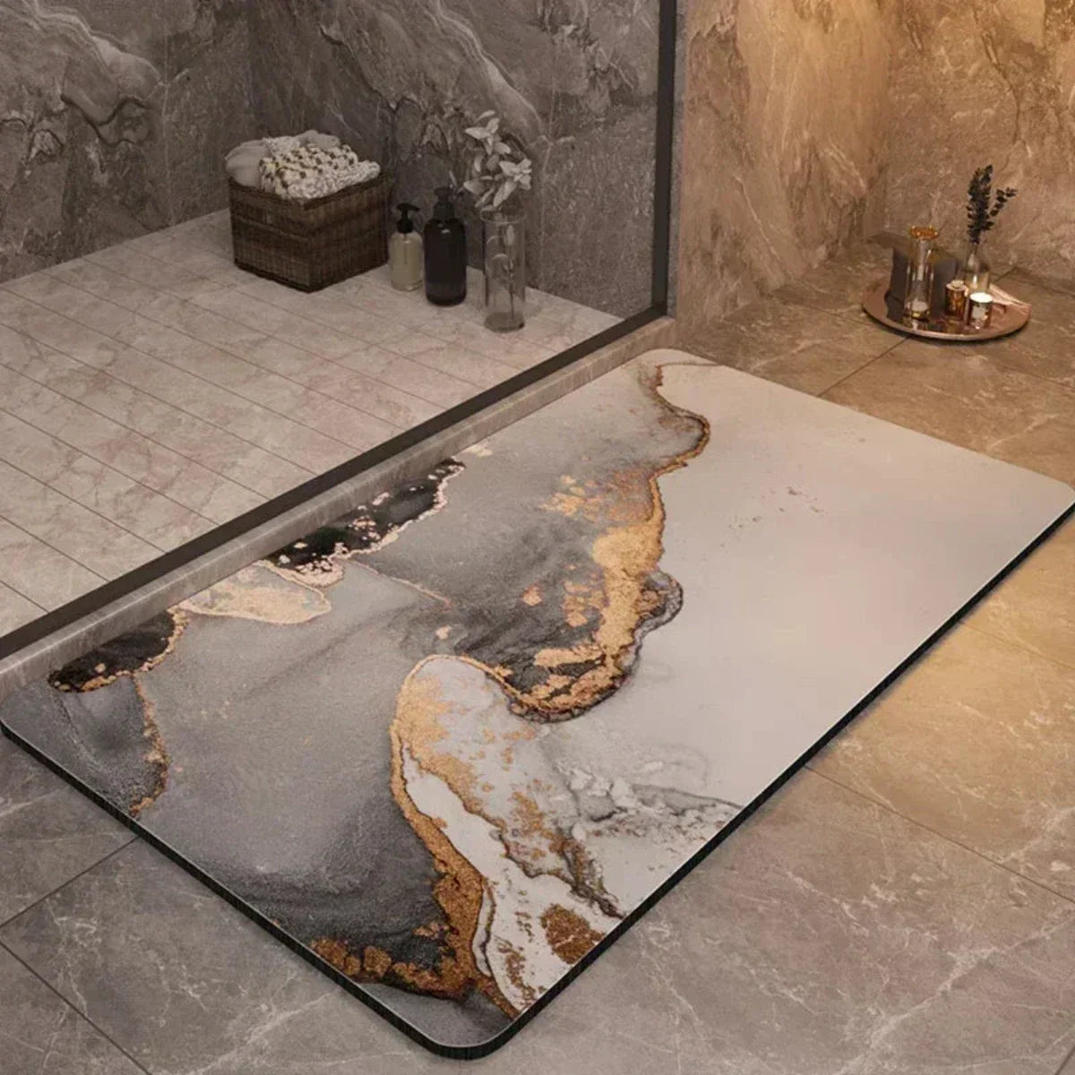 AquaLuxe sneldrogende badmat – zacht, absorberend en antislip