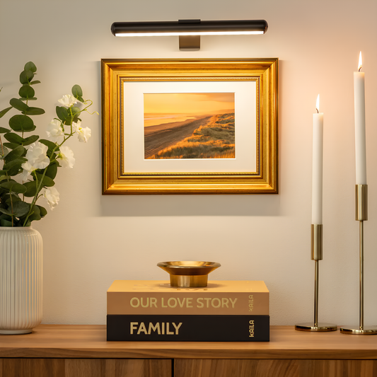 ArtGlow kabellose LED-Bilderleuchte mit Fernbedienung und Dimmfunktion