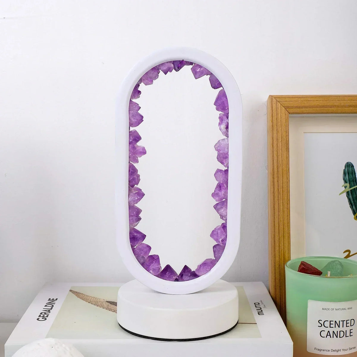 AuraStone natuurlijke amethist-sereniteitslamp