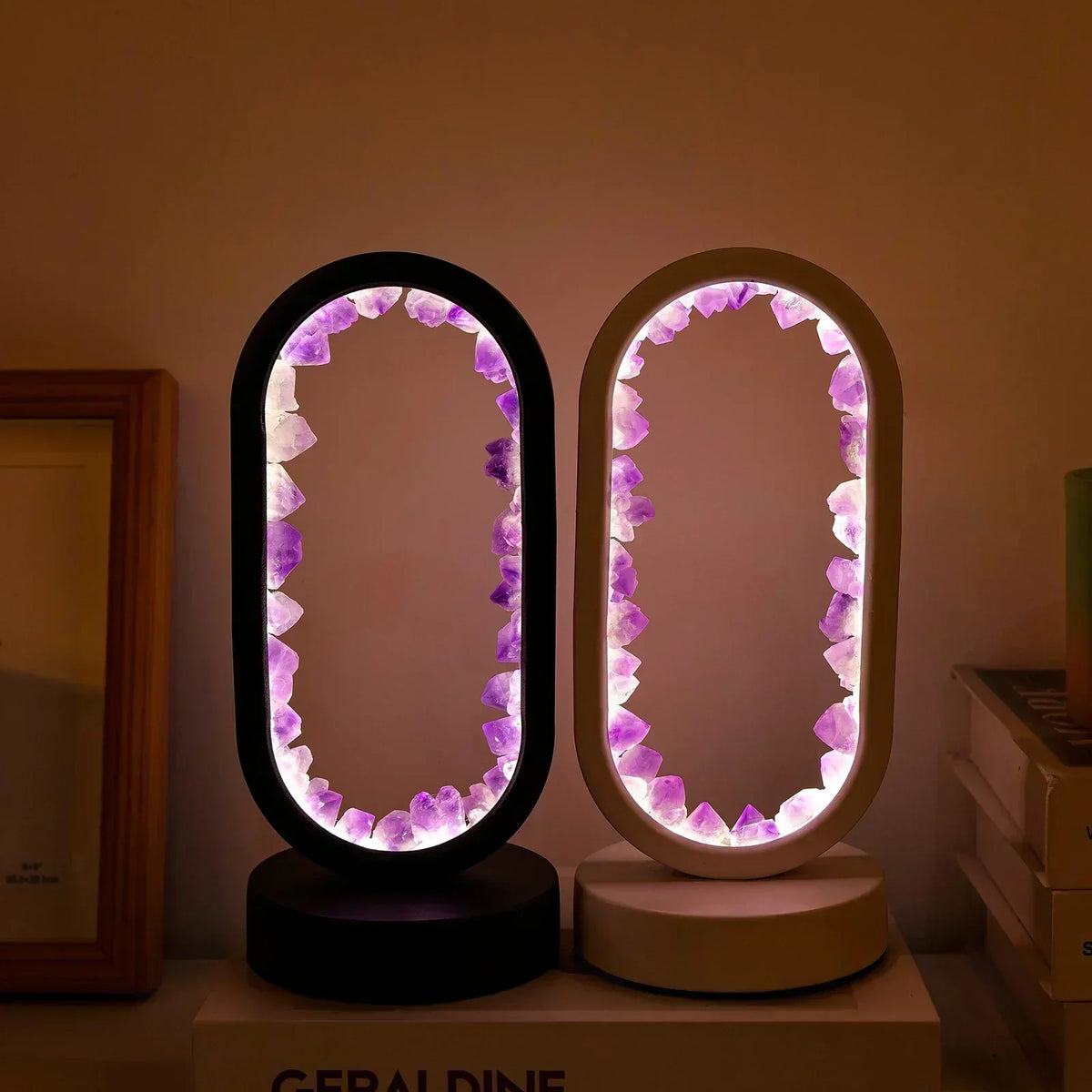 AuraStone natuurlijke amethist-sereniteitslamp