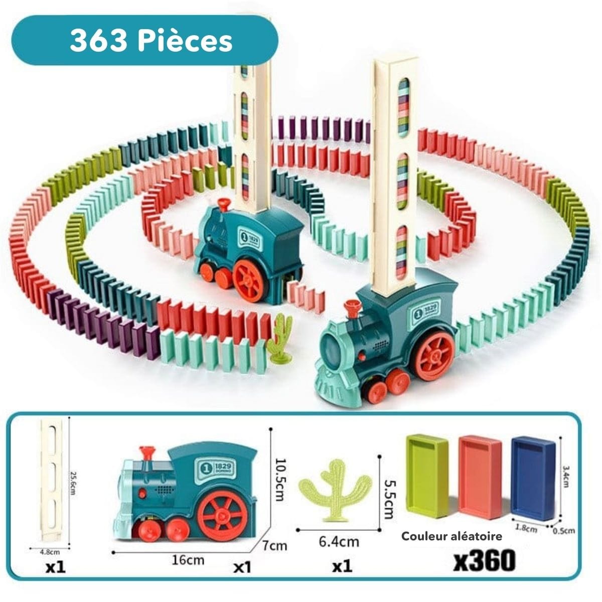 Automatischer Dominostein-Zug für kreativen Spielspaß für Kinder