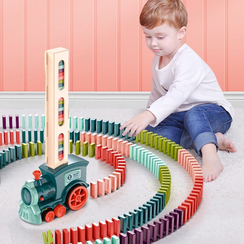 Automatischer Dominostein-Zug für kreativen Spielspaß für Kinder
