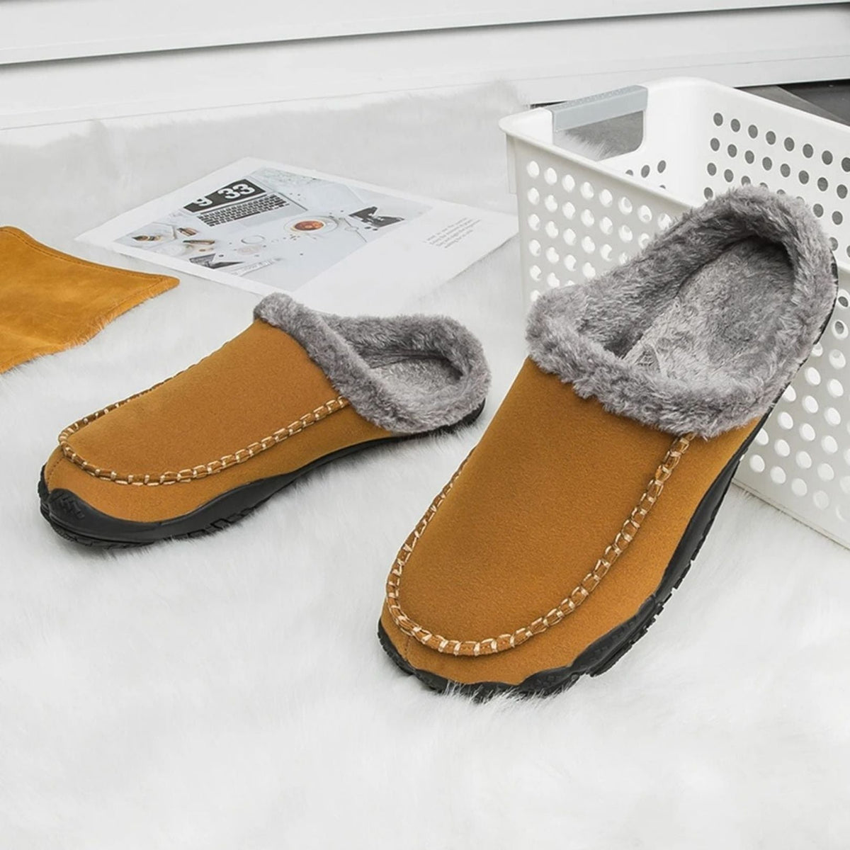 Op blote voeten geïnspireerde pantoffels – ultrawarm, flexibel en comfortabel