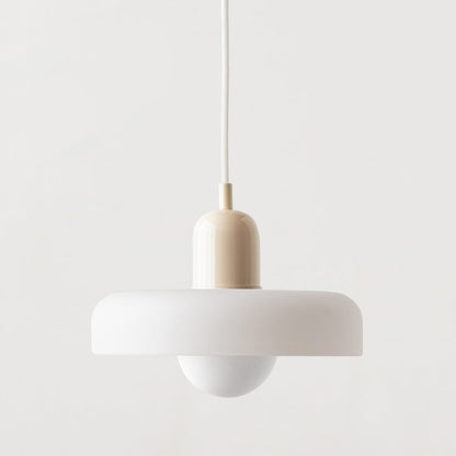 Bauhaus-Pendelleuchte aus farbigem Glas im modernen Design