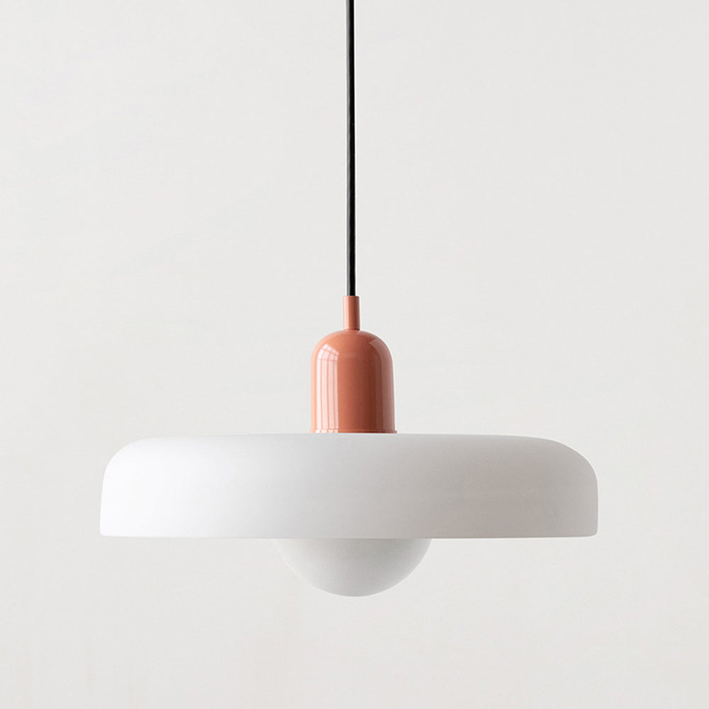 Bauhaus-Pendelleuchte aus farbigem Glas im modernen Design