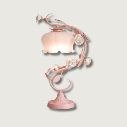 Lampada a forma di rosa BlossomGlow, elegante lampada da tavolo con luce d’atmosfera
