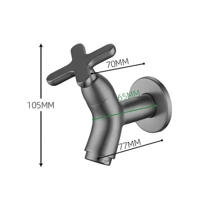 BrassFlow wandgemonteerde koudwaterkraan van massief messing met ergonomische greep