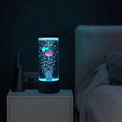 Lampada d'atmosfera LED con effetto bolle e colori cangianti, lampada da notte USB per camera da letto, soggiorno e ufficio