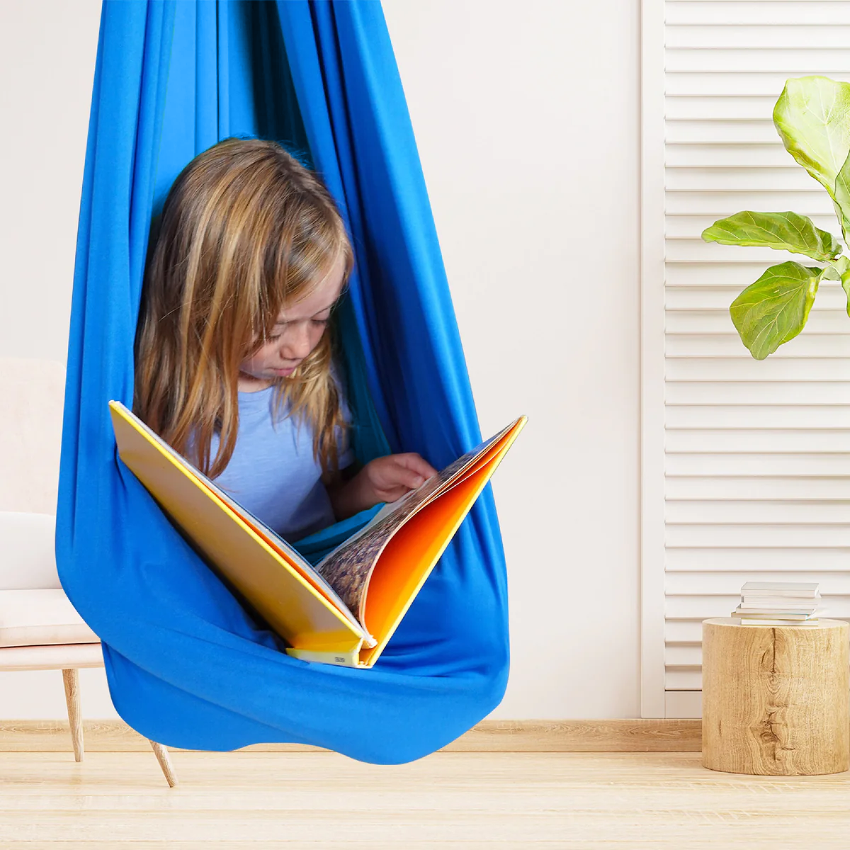 Altalena sensoriale CalmGlide per bambini, da interno, con sistema di sospensione