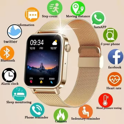ChicTime-smartwatch voor vrouwen met fitness- en gezondheidsmonitoring