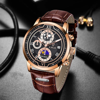 Orologio cronografo classico da uomo dal design elegante e lussuoso