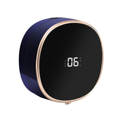 Cleon automatische zeepdispenser met contactloze sensor, led-display en oplaadbare wandbevestiging