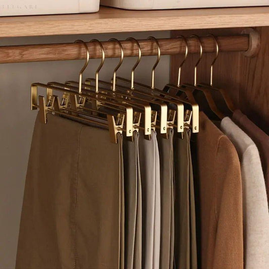ClipEase matte broekhangers met antislipklemmen, set van 5