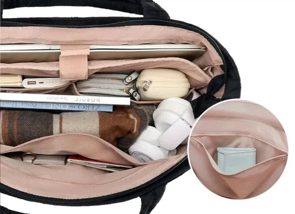 Cloud-Puffer-Tragetasche, leichte gesteppte Schultertasche