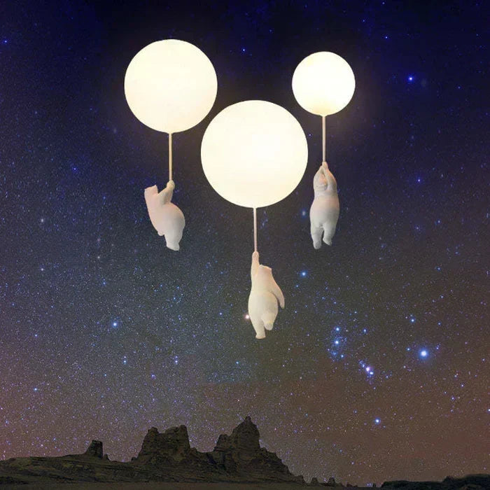 CloudBear Deckenleuchte fürs Kinderzimmer mit Bär, Ballon und integrierter LED