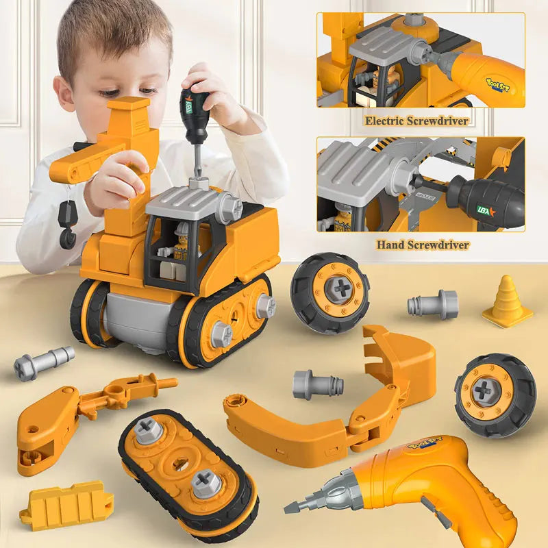 Constructo Bau- und Spiel-Fahrzeugset – Lernspielzeug zum Bauen für Kinder