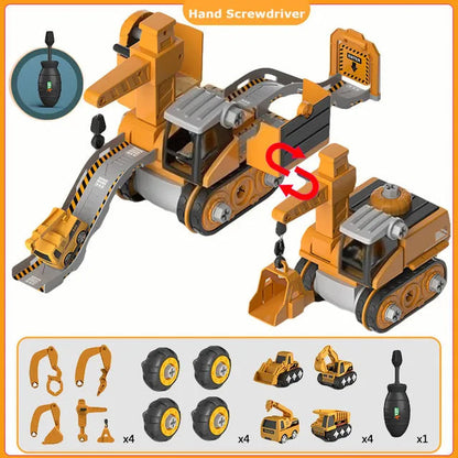 Constructo Bau- und Spiel-Fahrzeugset – Lernspielzeug zum Bauen für Kinder