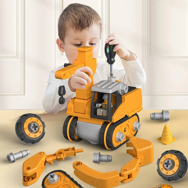 Constructo Bau- und Spiel-Fahrzeugset – Lernspielzeug zum Bauen für Kinder