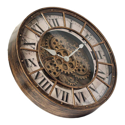 CopperTime antike Wanduhr im industriellen Kupferstil für Zuhause und Büro