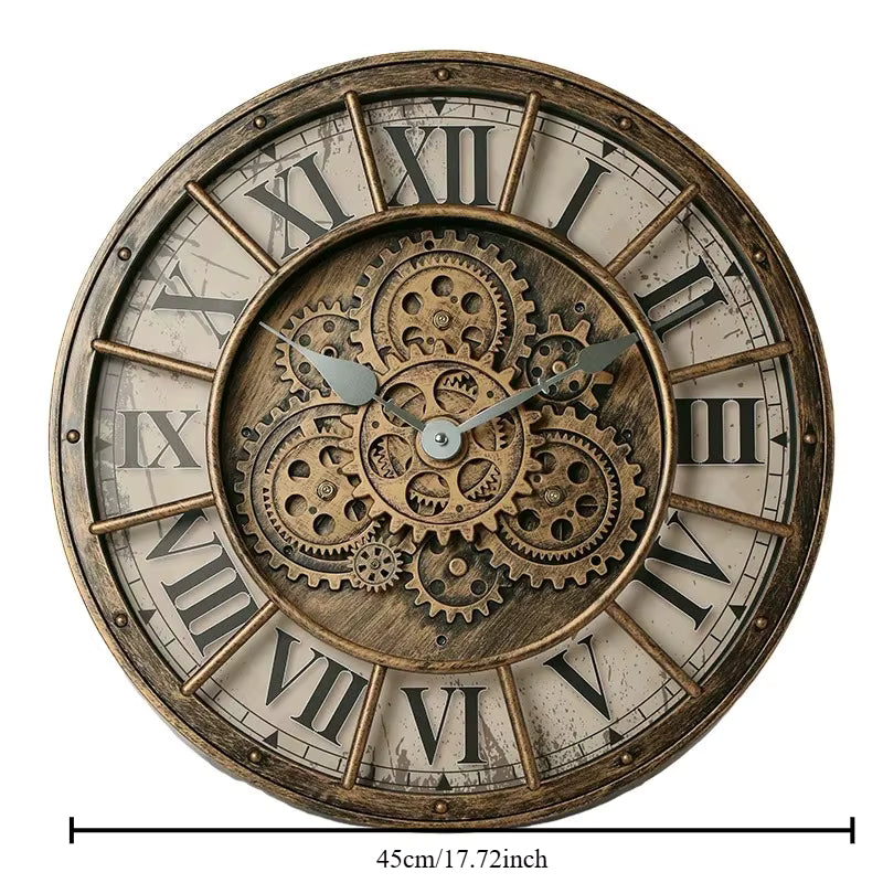 CopperTime antike Wanduhr im industriellen Kupferstil für Zuhause und Büro