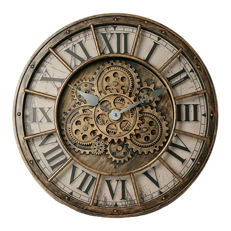 CopperTime antike Wanduhr im industriellen Kupferstil für Zuhause und Büro